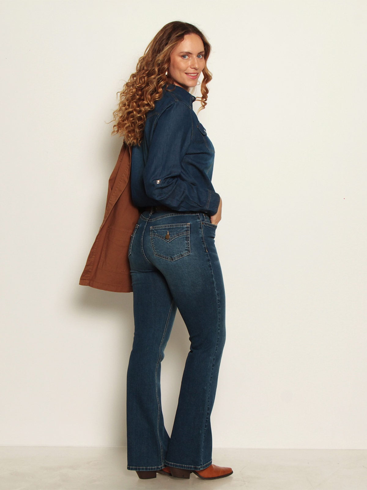 JEANS MUJER WADOS ALGODÓN RECTO TIRO MEDIO - 3