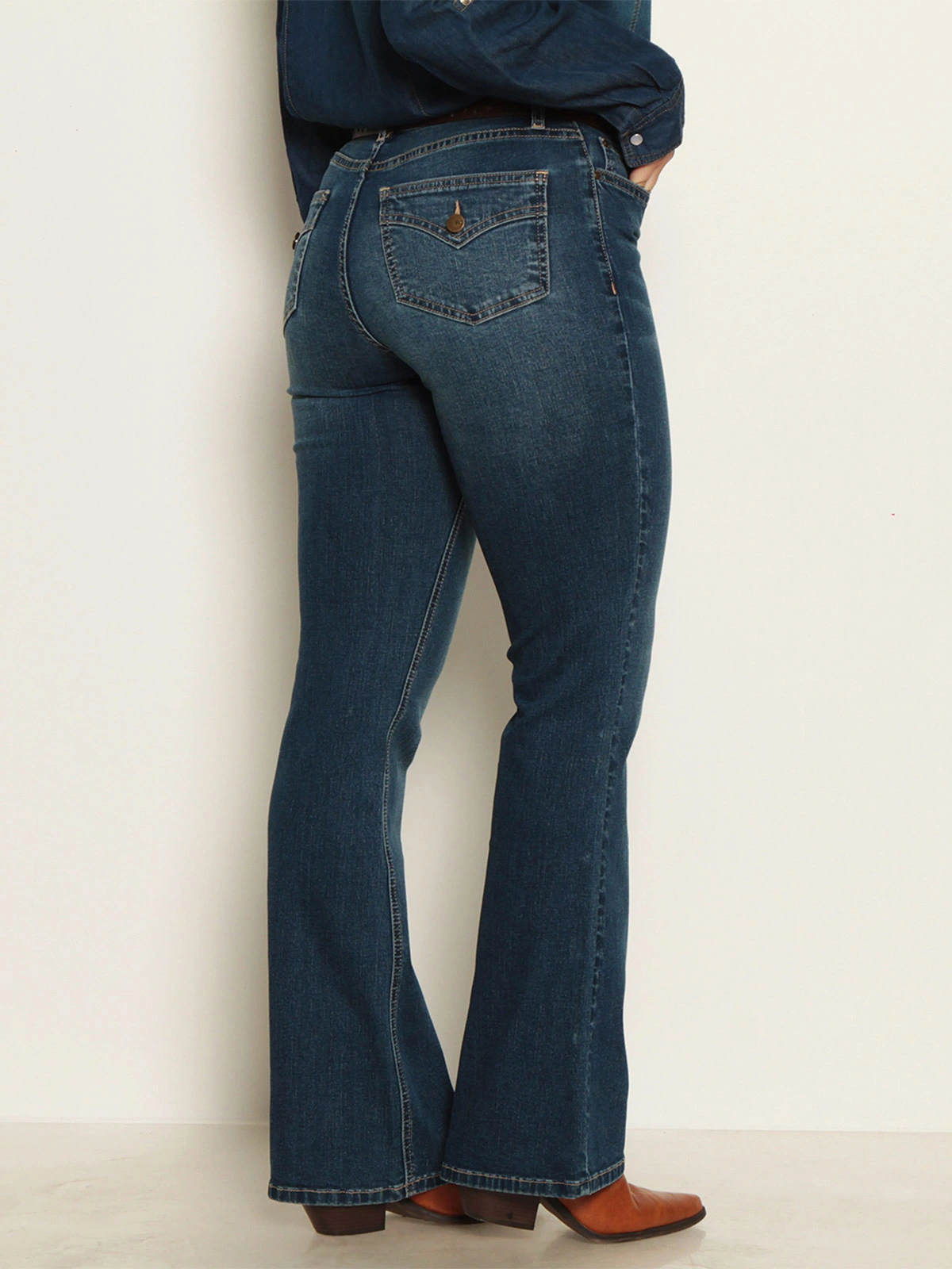 JEANS MUJER WADOS ALGODÓN RECTO TIRO MEDIO - 4