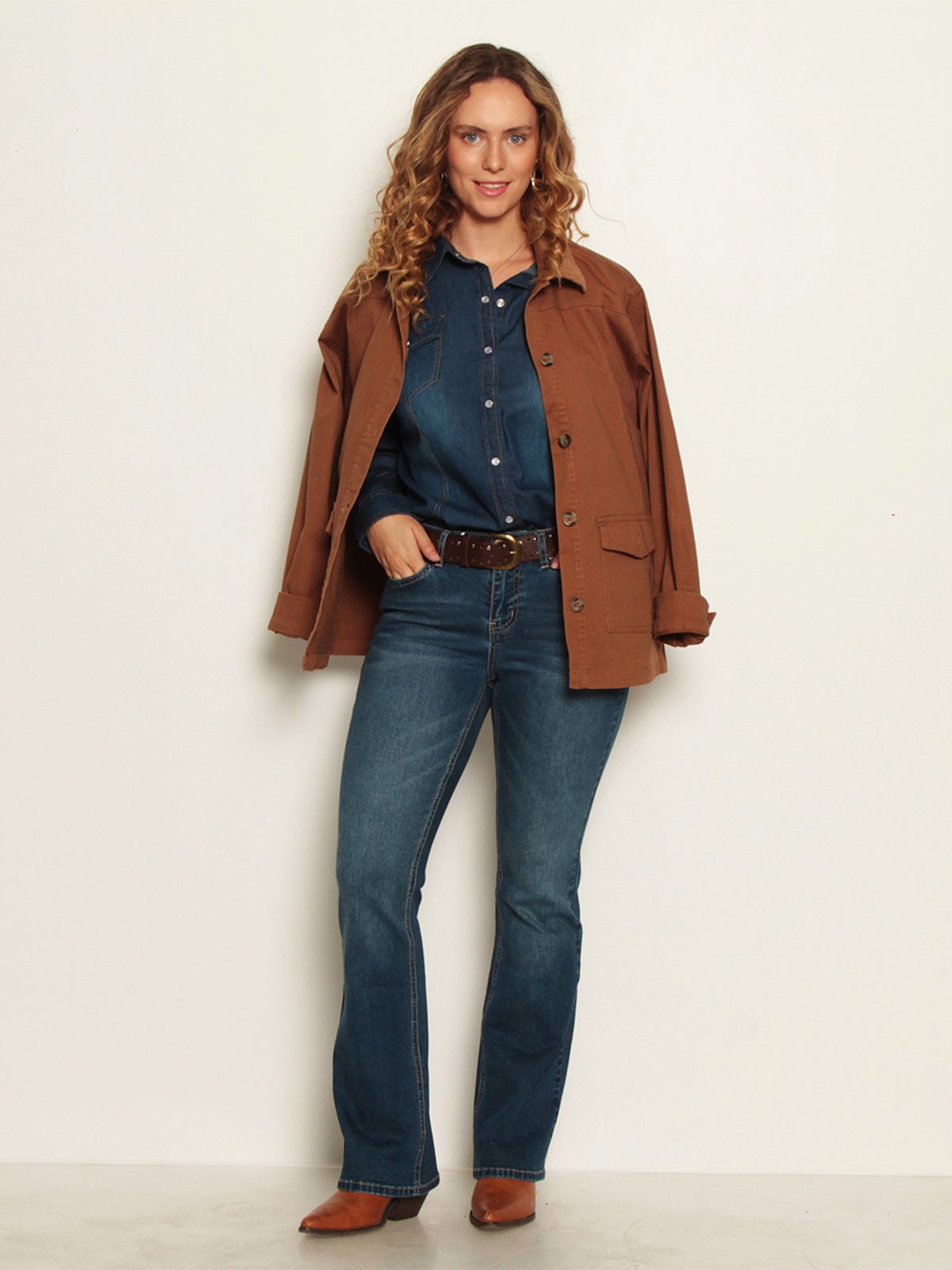 JEANS MUJER WADOS ALGODÓN RECTO TIRO MEDIO - 1