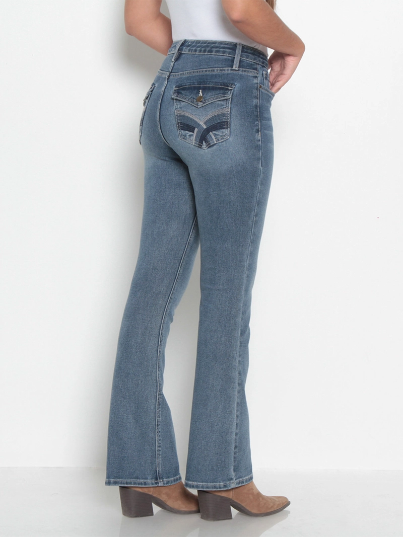 JEANS MUJER WADOS RECTO TIRO MEDIO - 4