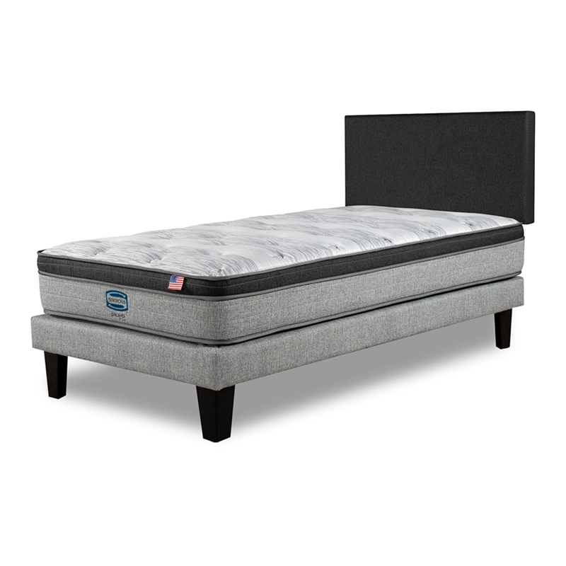 CAMA EUROPEA SIMMONS DREAMER PLUS 1.5 PLAZAS + RESPALDO PRAGA MARENGO - 2