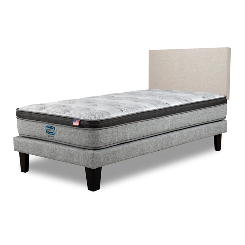 CAMA EUROPEA SIMMONS DREAMER PLUS 1.5 PLAZAS + RESPALDO PRAGA ARENA - 2