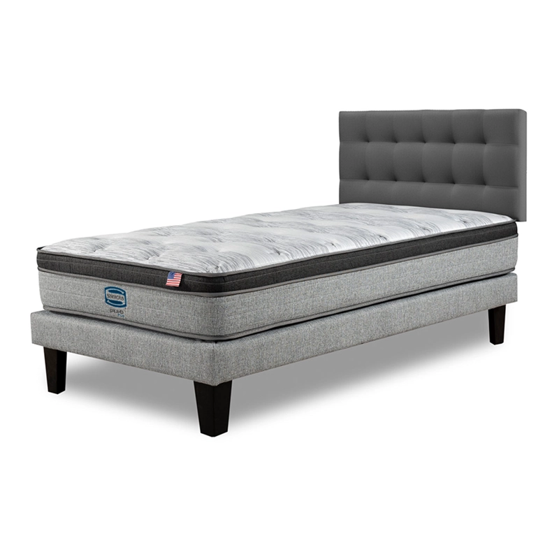 CAMA EUROPEA SIMMONS DREAMER PLUS 1.5 PLAZAS + RESPALDO URBAN GRIS - 2