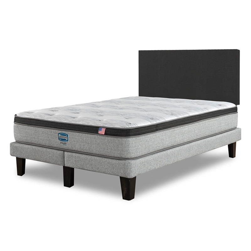 CAMA EUROPEA SIMMONS DREAMER PLUS 2 PLAZAS + RESPALDO PRAGA MARENGO - 2