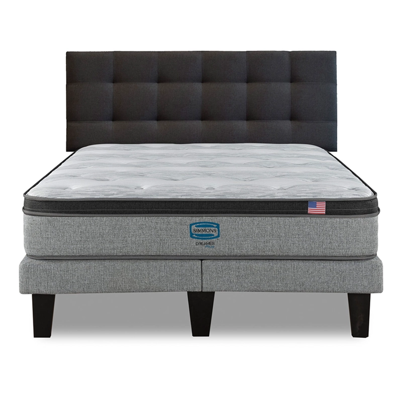 CAMA EUROPEA SIMMONS DREAMER PLUS 2 PLAZAS + RESPALDO URBAN MARENGO - 1