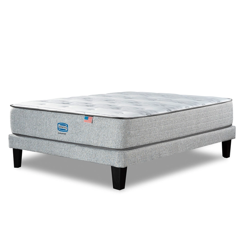 CAMA EUROPEA SIMMONS DREAMER 1.5 PLAZAS PLATA - 1