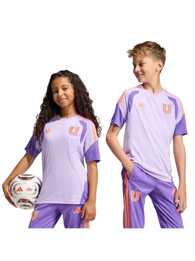 CAMISETA DE FÚTBOL NIÑO ADIDAS UNIVERSIDAD DE CHILE ENTRENAMIENTO TIRO26 MORADO - 1