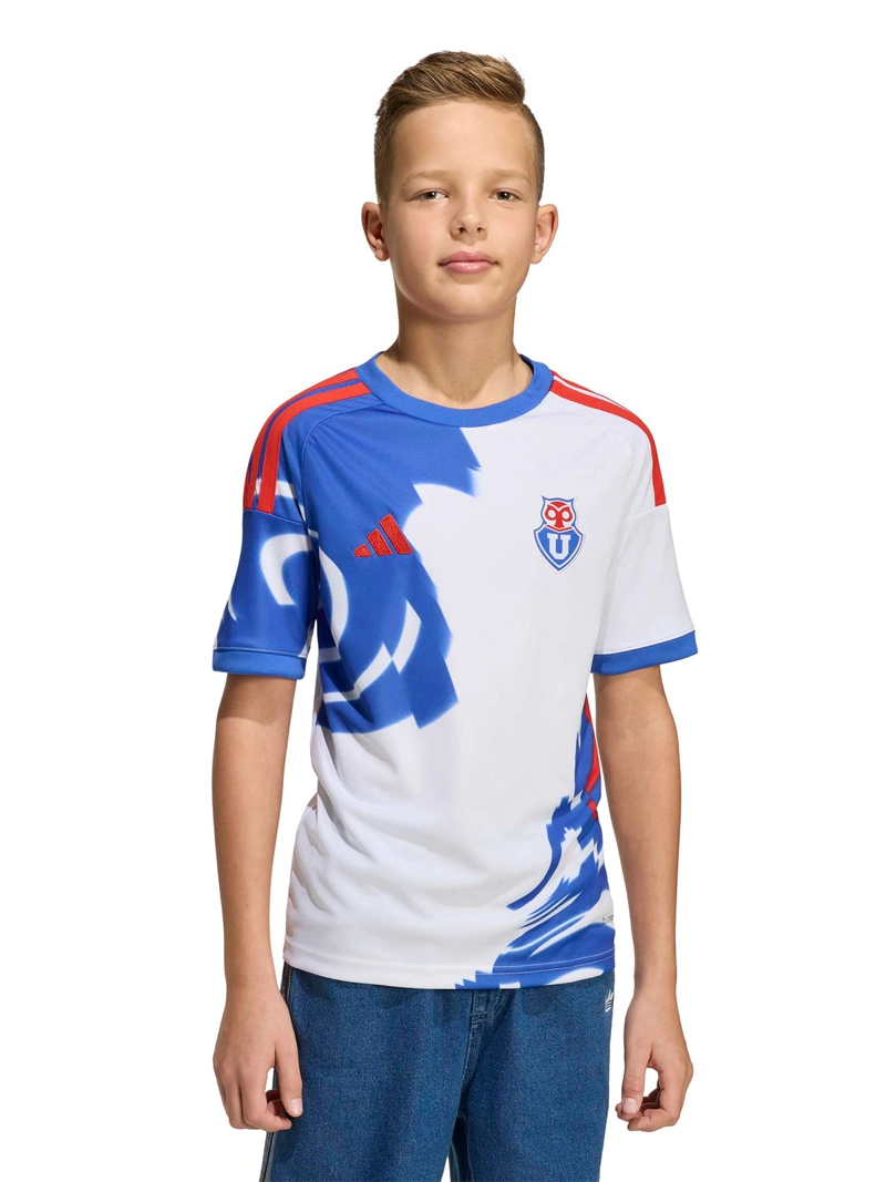 CAMISETA DE FÚTBOL NIÑO ADIDAS UNIVERSIDAD DE CHILE 26 VISITA BLANCO