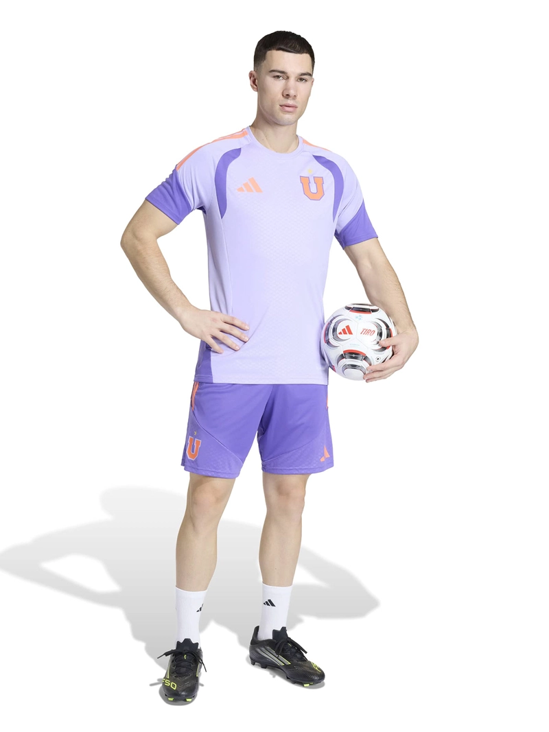 SHORT FÚTBOL HOMBRE ADIDAS UNIVERSIDAD DE CHILE ENTRENAMIENTO TIRO26 MORADO - 5