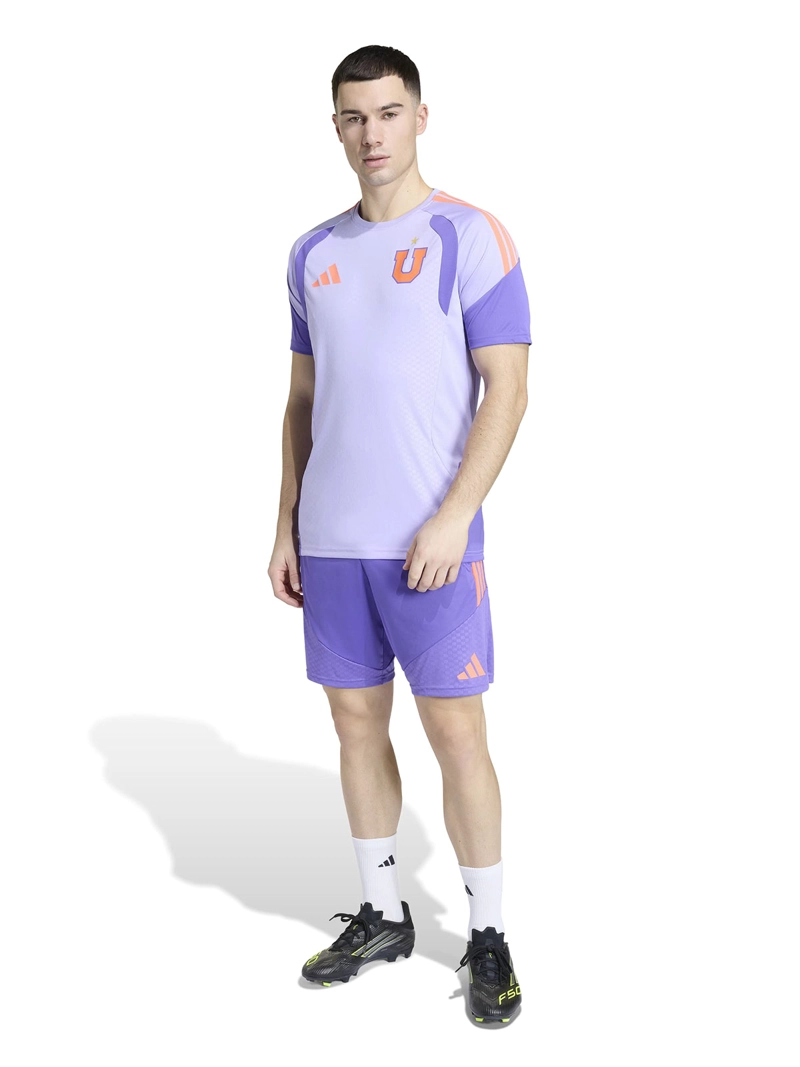 SHORT FÚTBOL HOMBRE ADIDAS UNIVERSIDAD DE CHILE ENTRENAMIENTO TIRO26 MORADO - 6