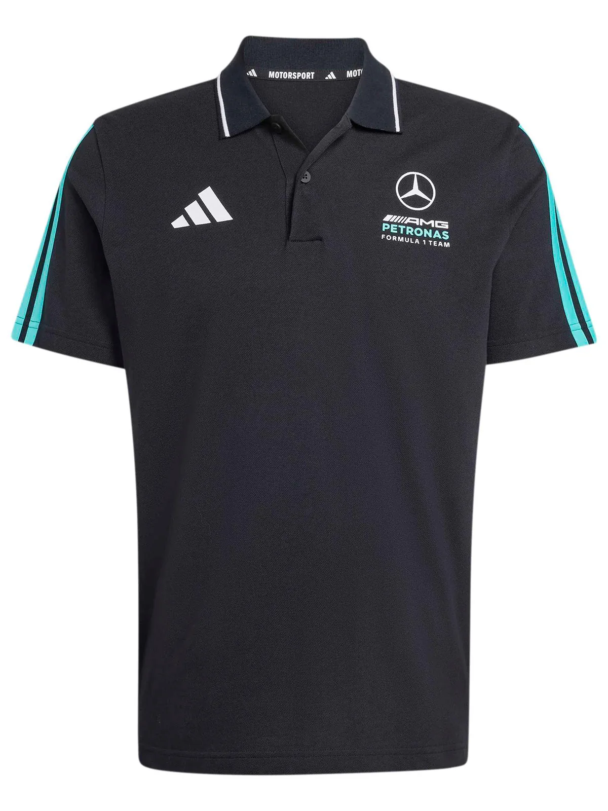 POLERA HOMBRE ADIDAS CON CUELLO MANGA CORTA MERCEDES - 5