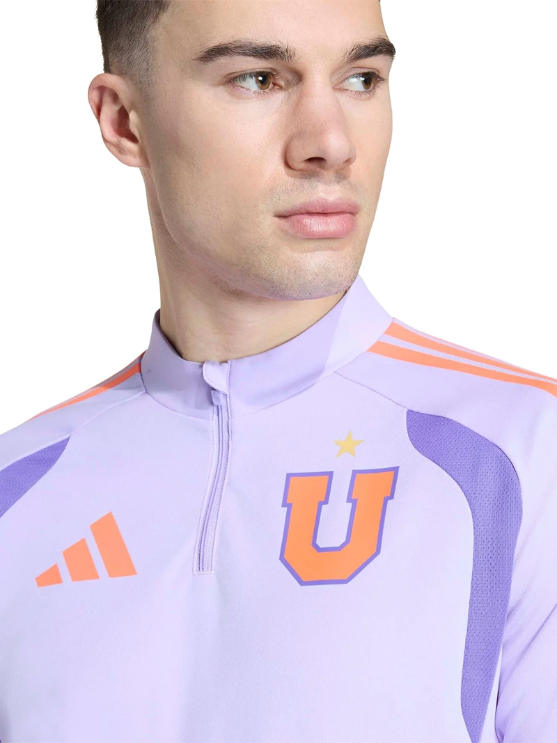 POLERÓN FÚTBOL HOMBRE ADIDAS UNIVERSIDAD DE CHILE ENTRENAMIENTO TIRO26 MORADO - 3