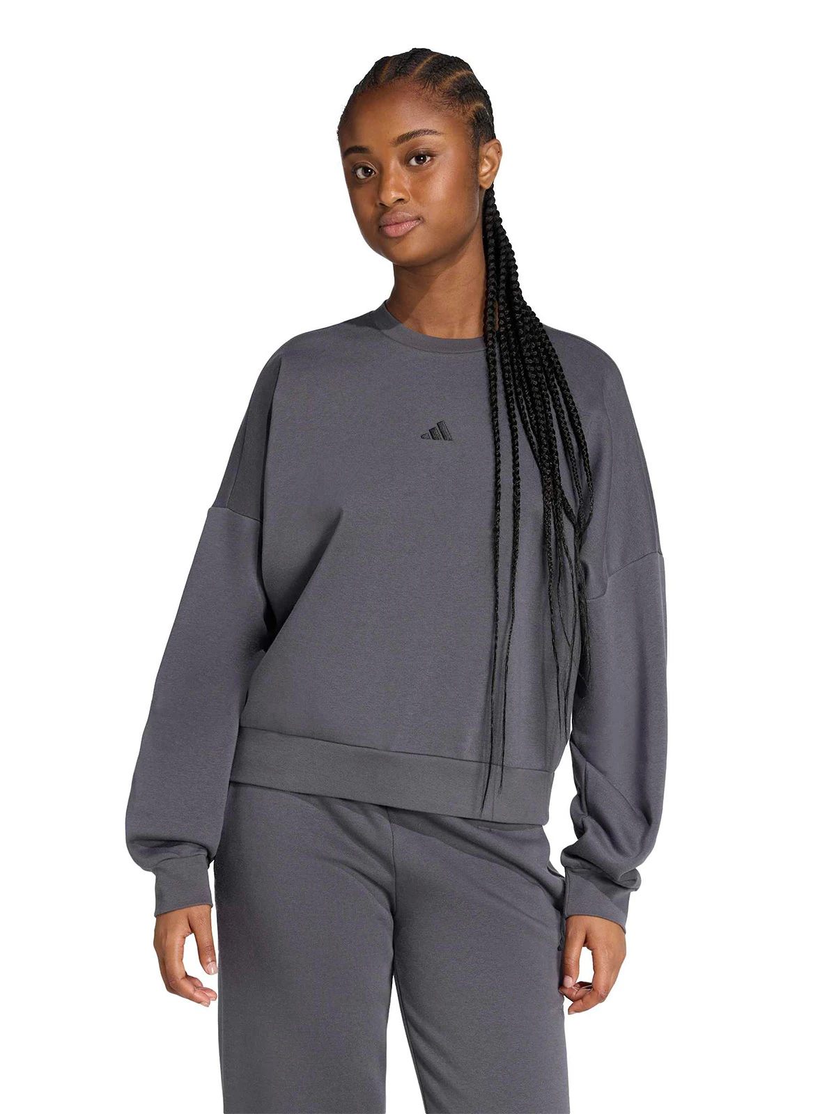 POLERON MUJER ADIDAS ALGODÓN MANGA LARGA - 1