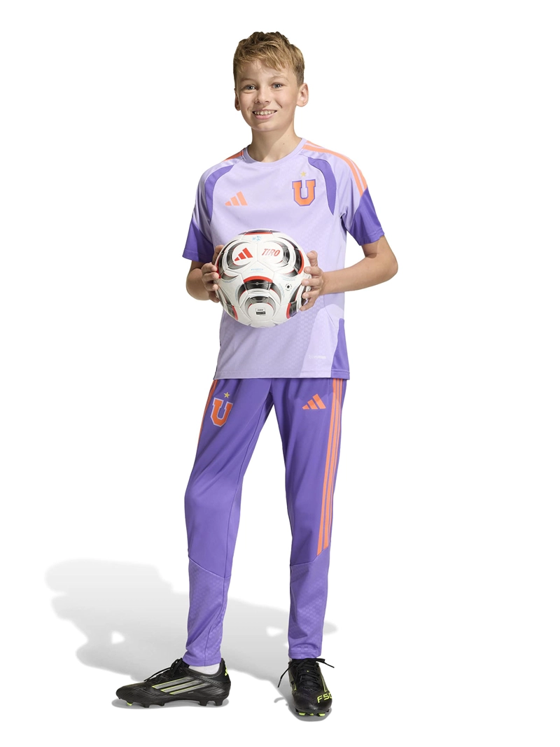 PANTALÓN DE BUZO FÚTBOL NIÑO ADIDAS UNIVERSIDAD DE CHILE ENTRENAMIENTO TIRO26 MORADO - 7