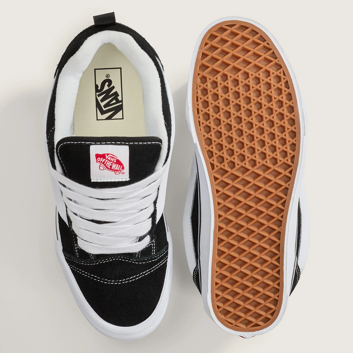 ZAPATILLAS MUJER VANS URBANAS NEGRO KNU SKOOL CUERO - 4