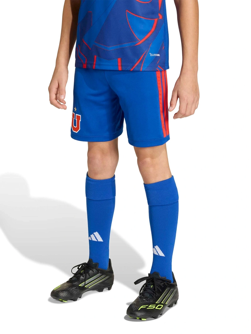 SHORT FÚTBOL NIÑO ADIDAS UNIVERSIDAD DE CHILE 26 LOCAL AZUL - 1