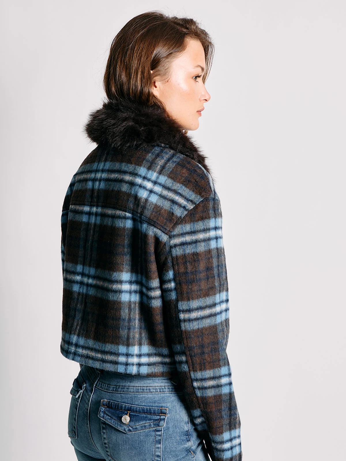CHAQUETA MUJER INDEX CORTA ESCOCÉS - 2