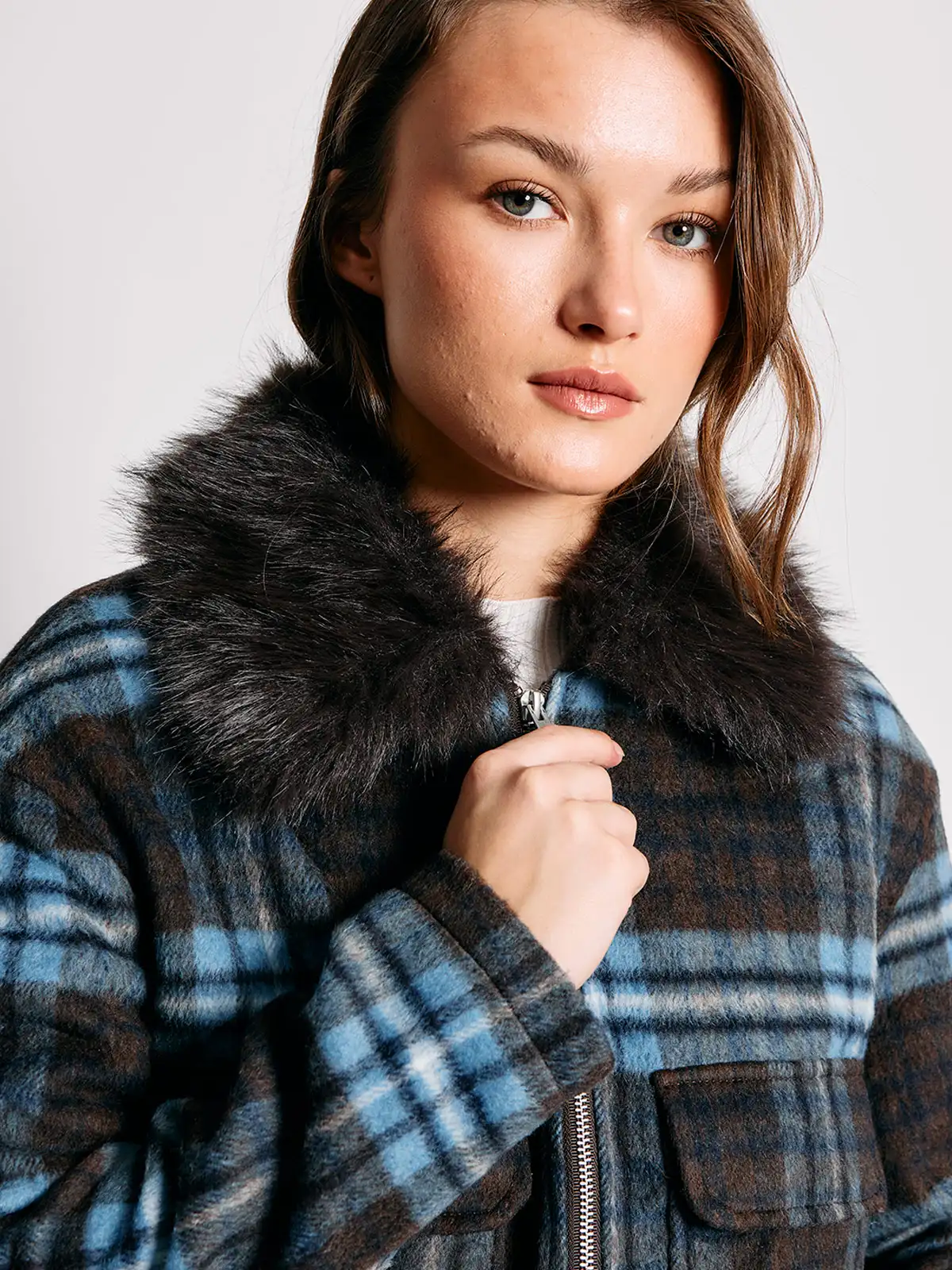 CHAQUETA MUJER INDEX CORTA ESCOCÉS - 3