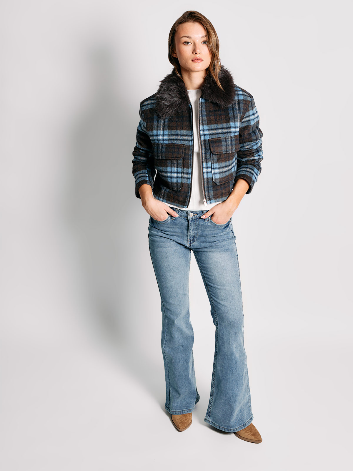 CHAQUETA MUJER INDEX CORTA ESCOCÉS - 4