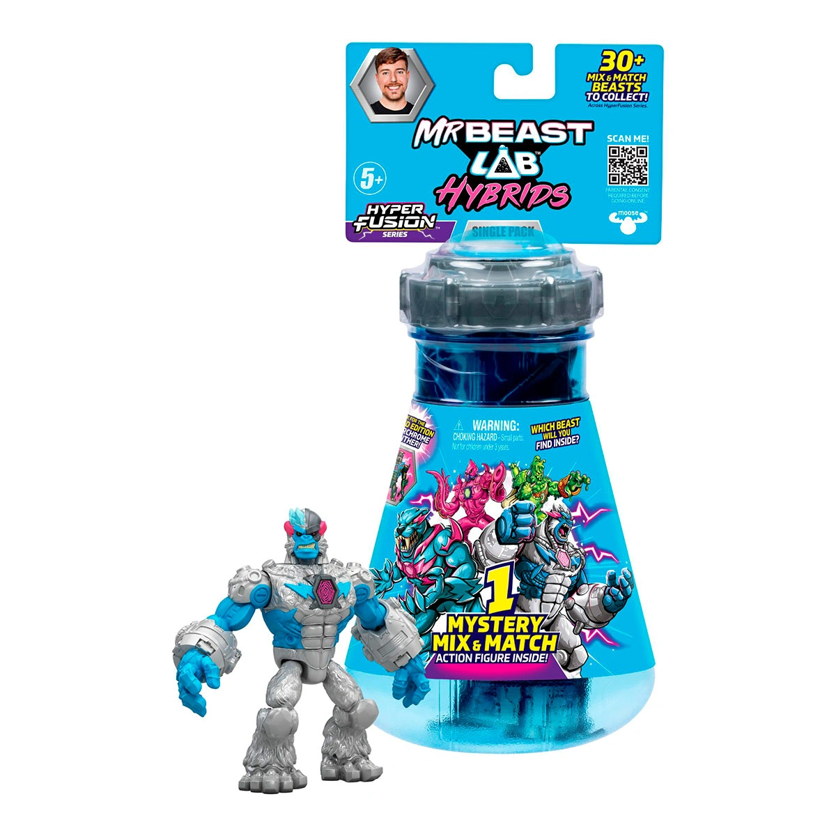 FIGURA COLECCIONABLE MR BEAST HYBRIDS FIGURA FUSION X 1  - 1