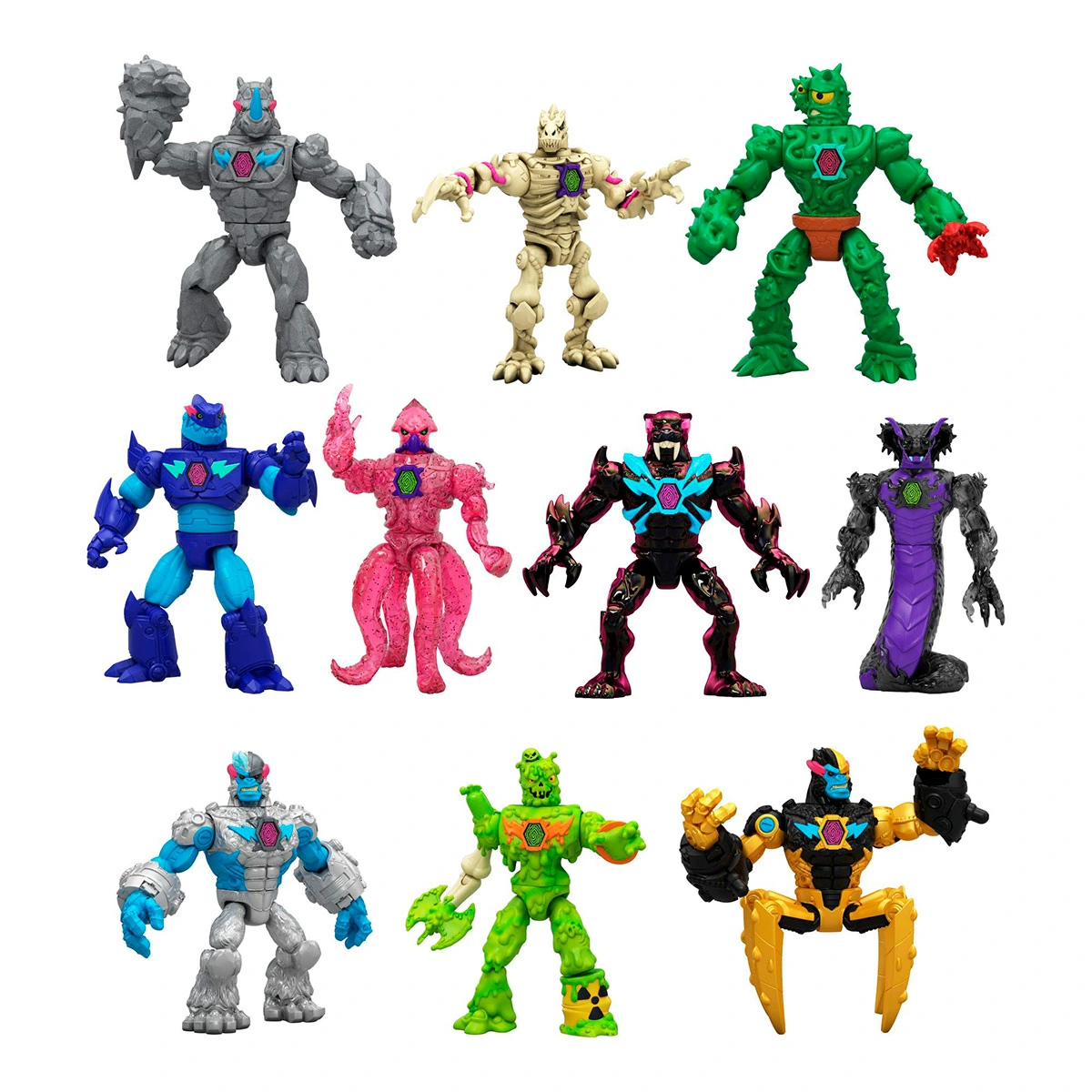 FIGURA COLECCIONABLE MR BEAST HYBRIDS FIGURA FUSION X 1  - 3