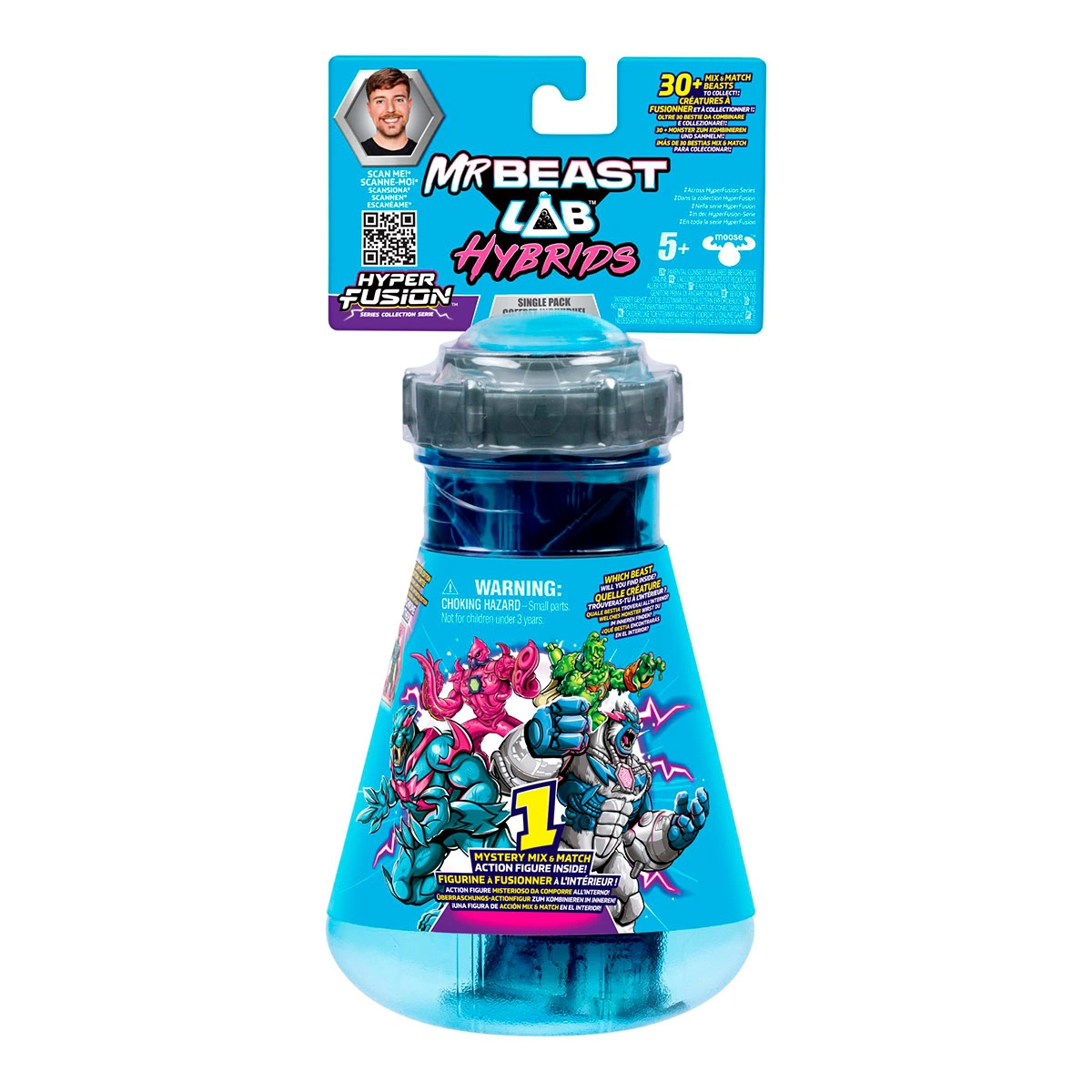 FIGURA COLECCIONABLE MR BEAST HYBRIDS FIGURA FUSION X 1  - 5