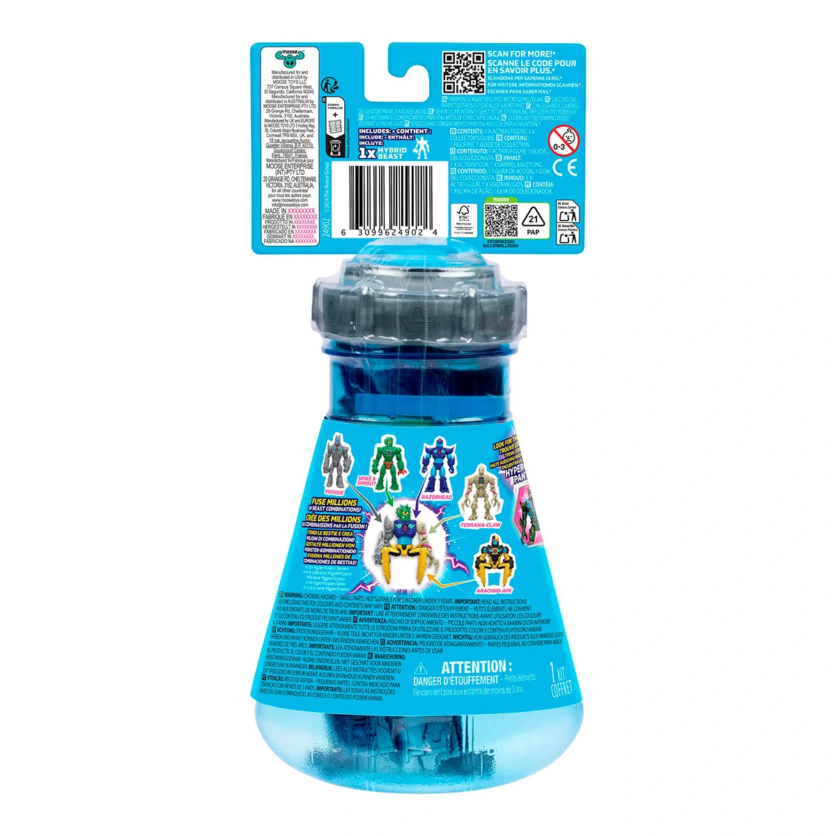 FIGURA COLECCIONABLE MR BEAST HYBRIDS FIGURA FUSION X 1  - 6