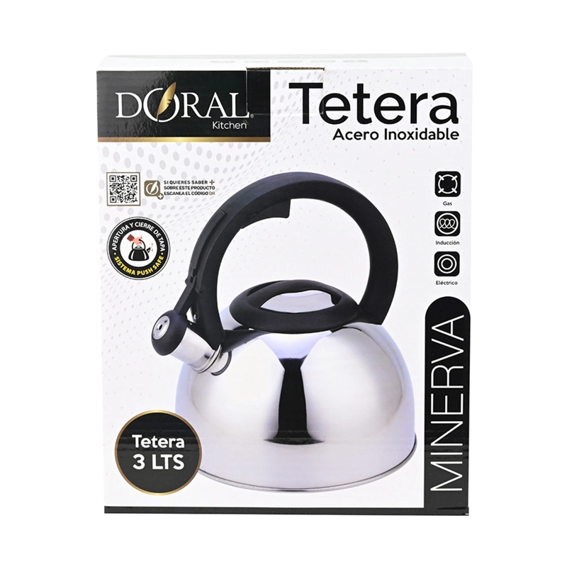 TETERA DORAL MINERVA 3 LTS ACERO - 3