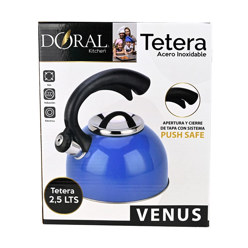 TETERA DORAL VENUS 2.5 LTS VERDE AZUL - 3