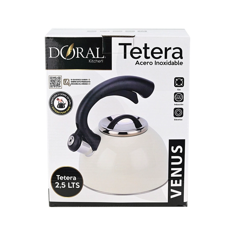 TETERA DORAL VENUS 2.5 LTS VERDE MARFIL - 3