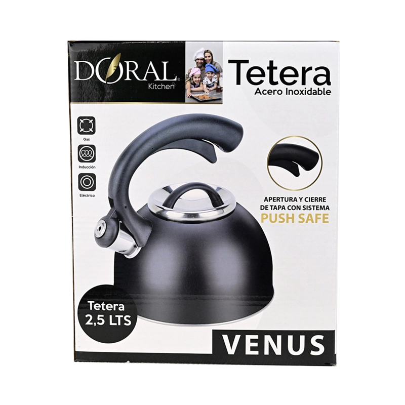 TETERA DORAL VENUS 2.5 LTS VERDE NEGRO - 3