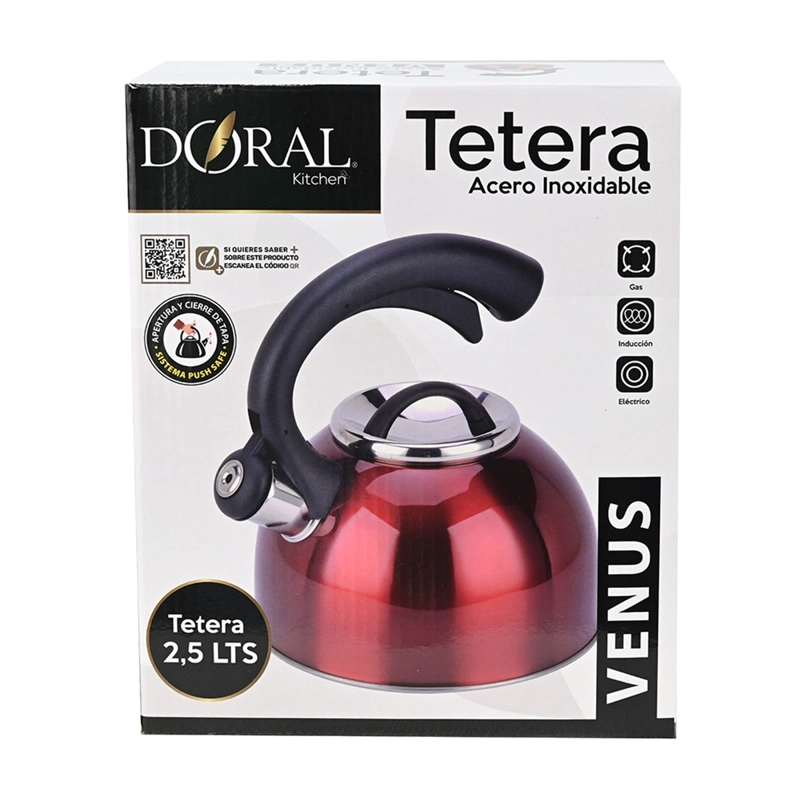 TETERA DORAL VENUS 2.5 LTS VERDE ROJO - 3
