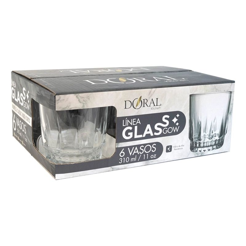 SET 6 VASOS CORTOS DORAL CLASSIC 310 ML - 3