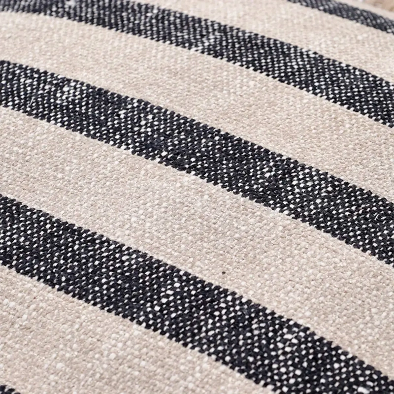 COJÍN RIPLEY HOME CAMEL RAYAS FLECOS 50X50 CM NEGRO - 7