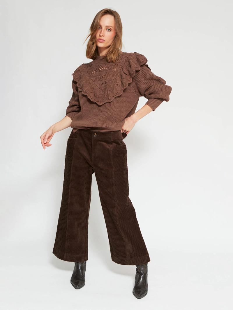 SWEATER MUJER TATIENNE ALGODÓN RUFFLES - 4