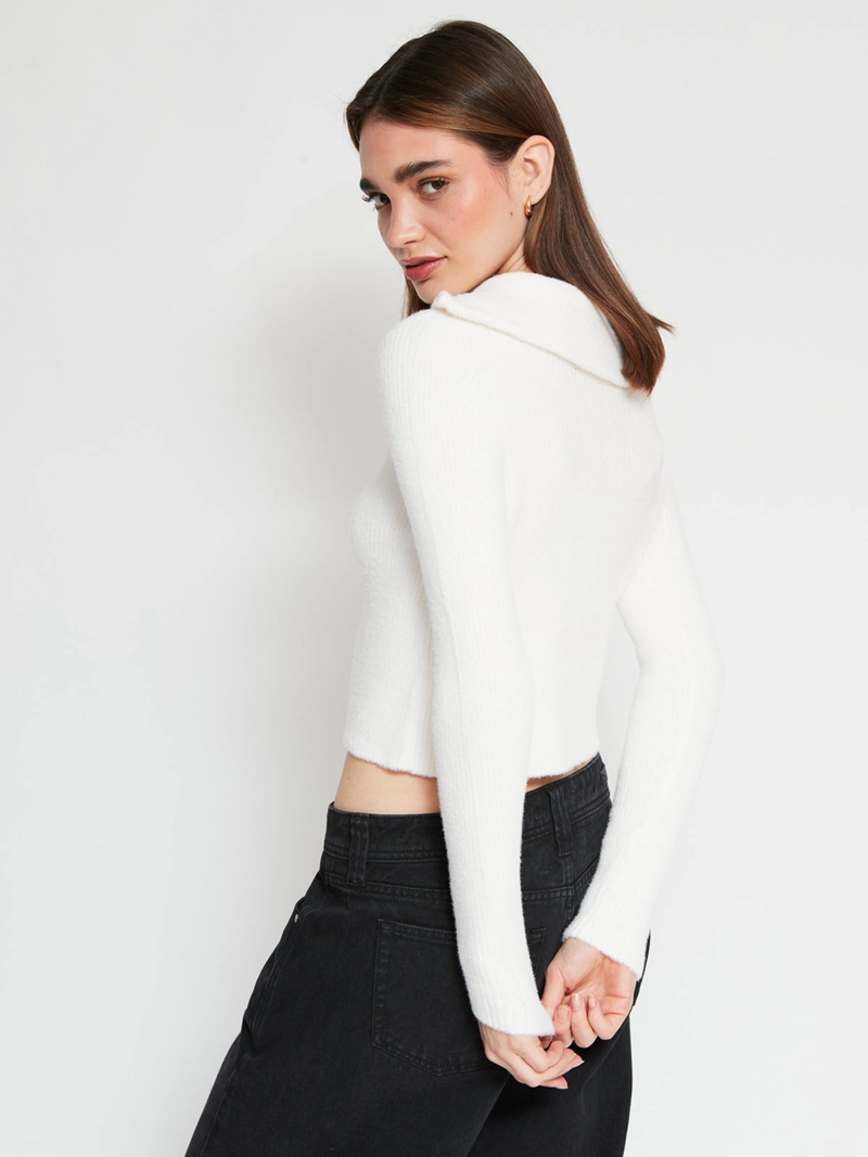 SWEATER MUJER INDEX CUELLO CIERRE MANGA LARGA RIB - 2