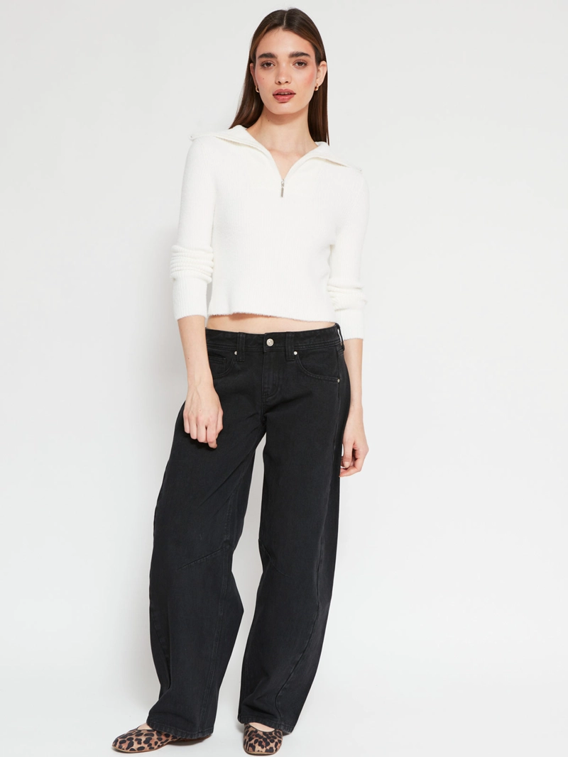 SWEATER MUJER INDEX CUELLO CIERRE MANGA LARGA RIB - 4