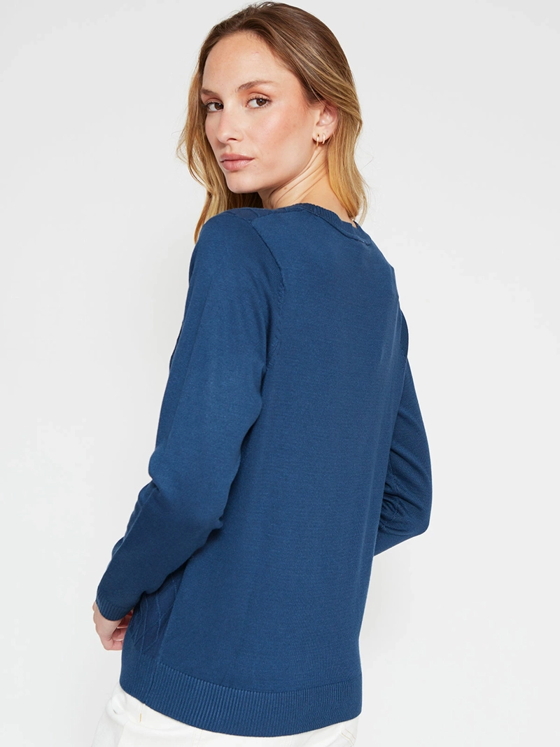 SWEATER MUJER AZIZ MANGA LARGA TRENZADO - 2