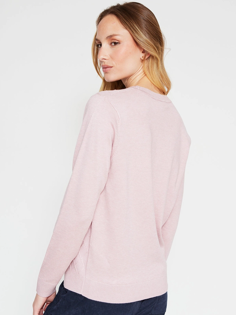 SWEATER MUJER AZIZ MANGA LARGA TRENZADO - 2