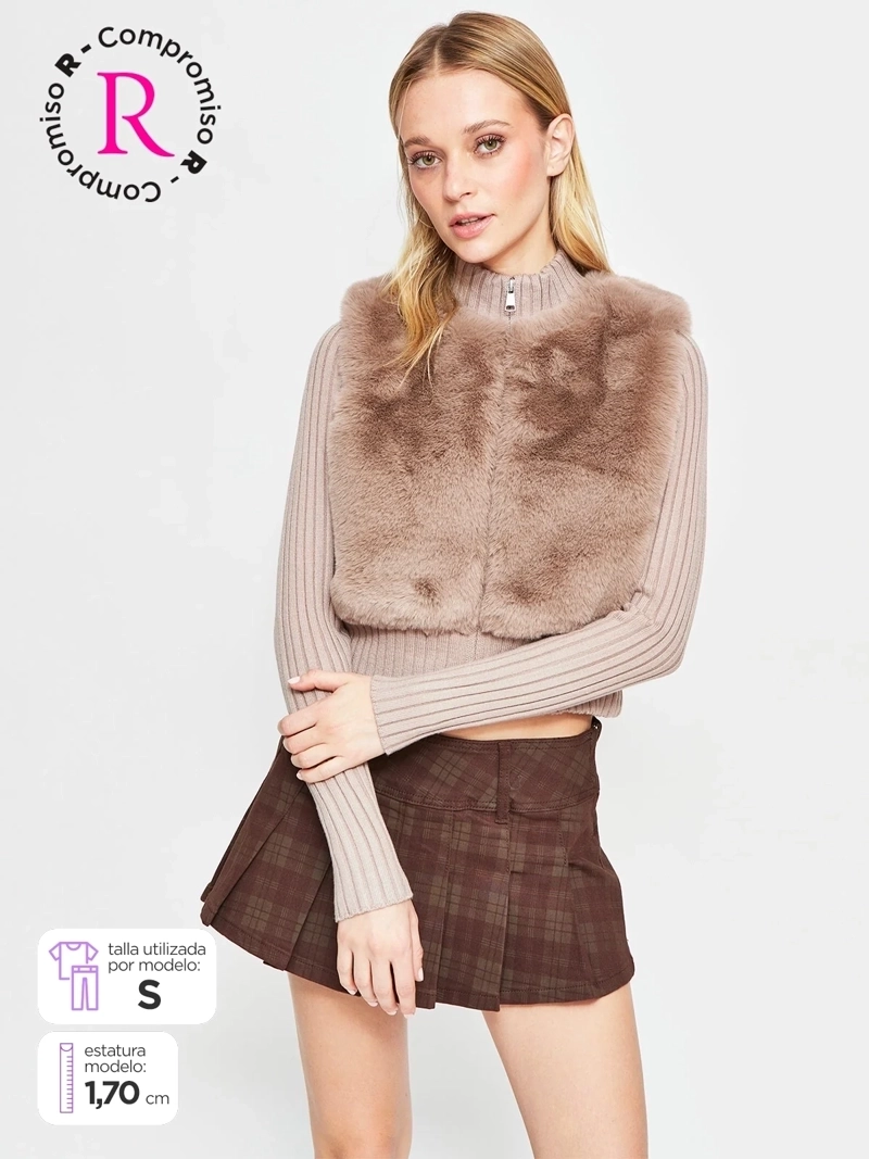 CHAQUETA MUJER INDEX MANGA RIB PELOS - 1
