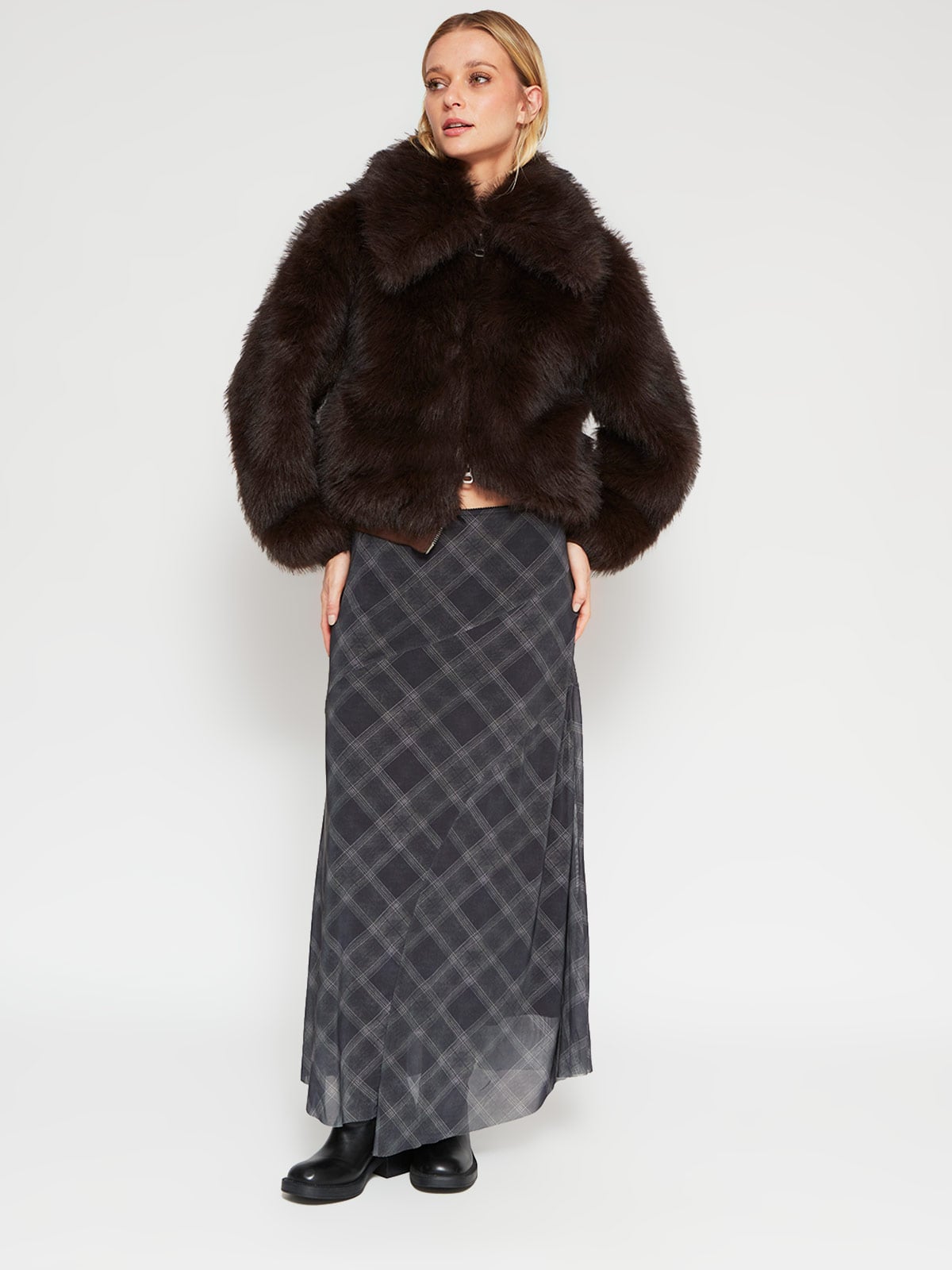 CHAQUETA MUJER INDEX CORTA PELUDA - 4