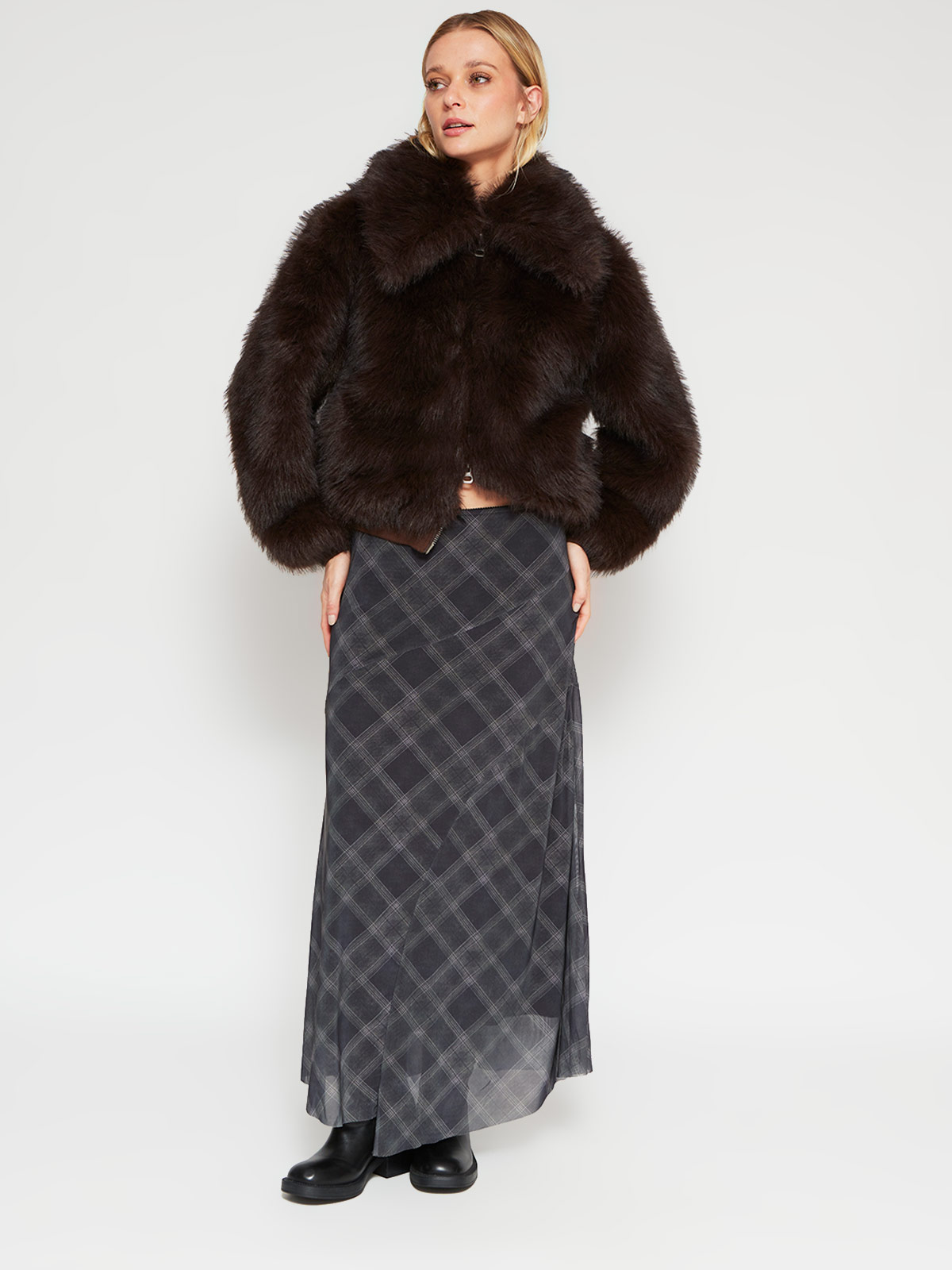 CHAQUETA MUJER INDEX CORTA PELUDA - 4