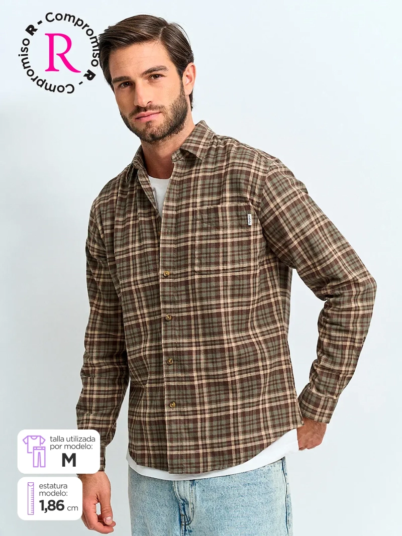 CAMISA HOMBRE PEPE JEANS ALGODÓN MANGA LARGA - 1