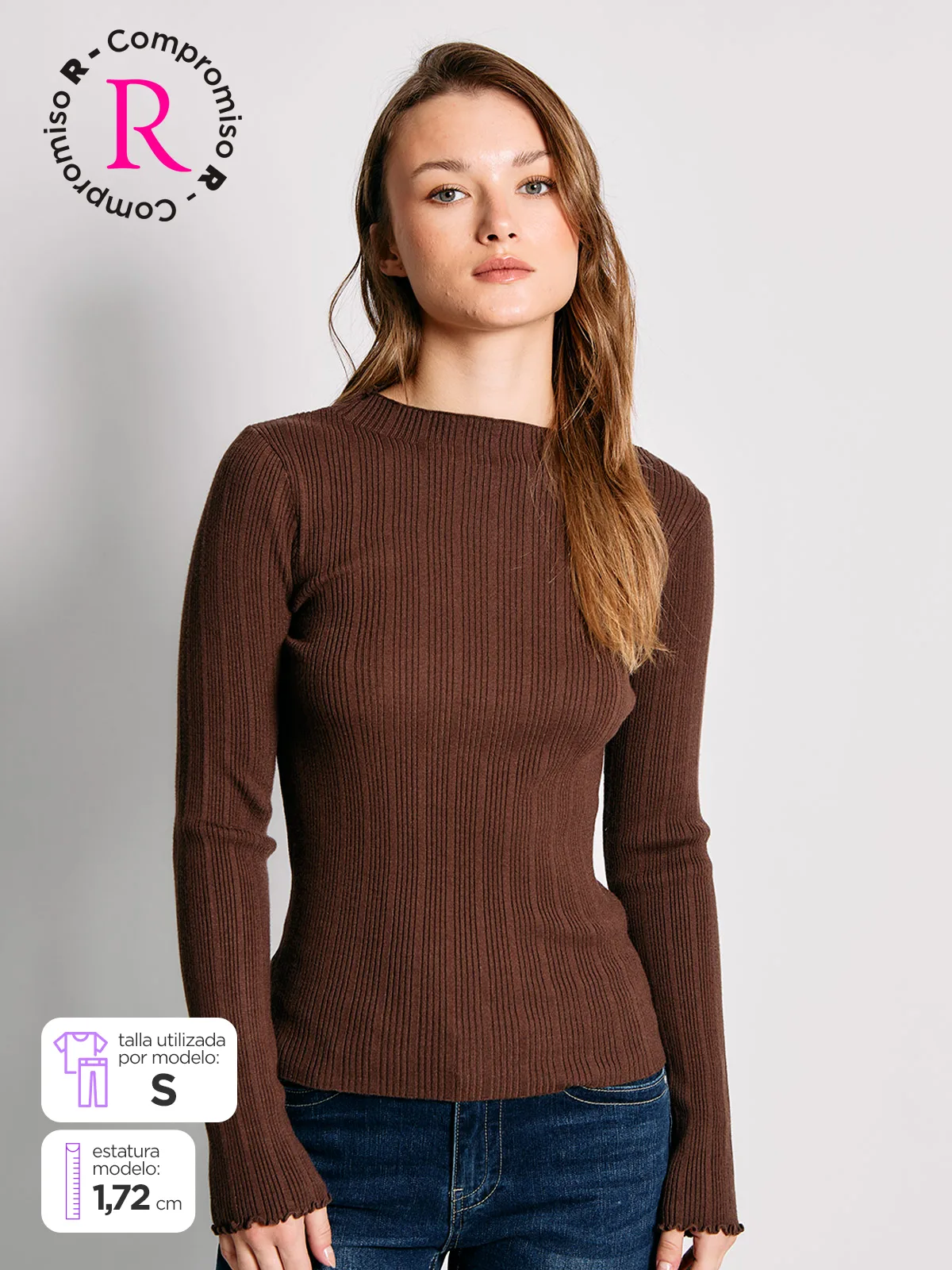POLERA MUJER INDEX MANGA LARGA TEJIDO - 1