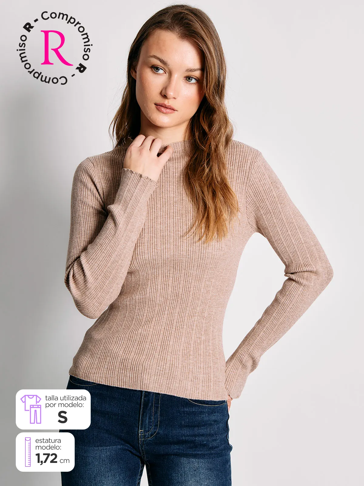 POLERA MUJER INDEX MANGA LARGA TEJIDO