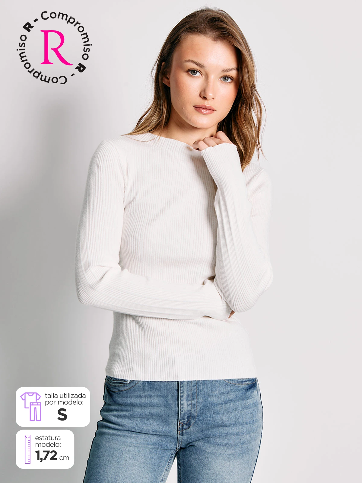 POLERA MUJER INDEX MANGA LARGA TEJIDO
