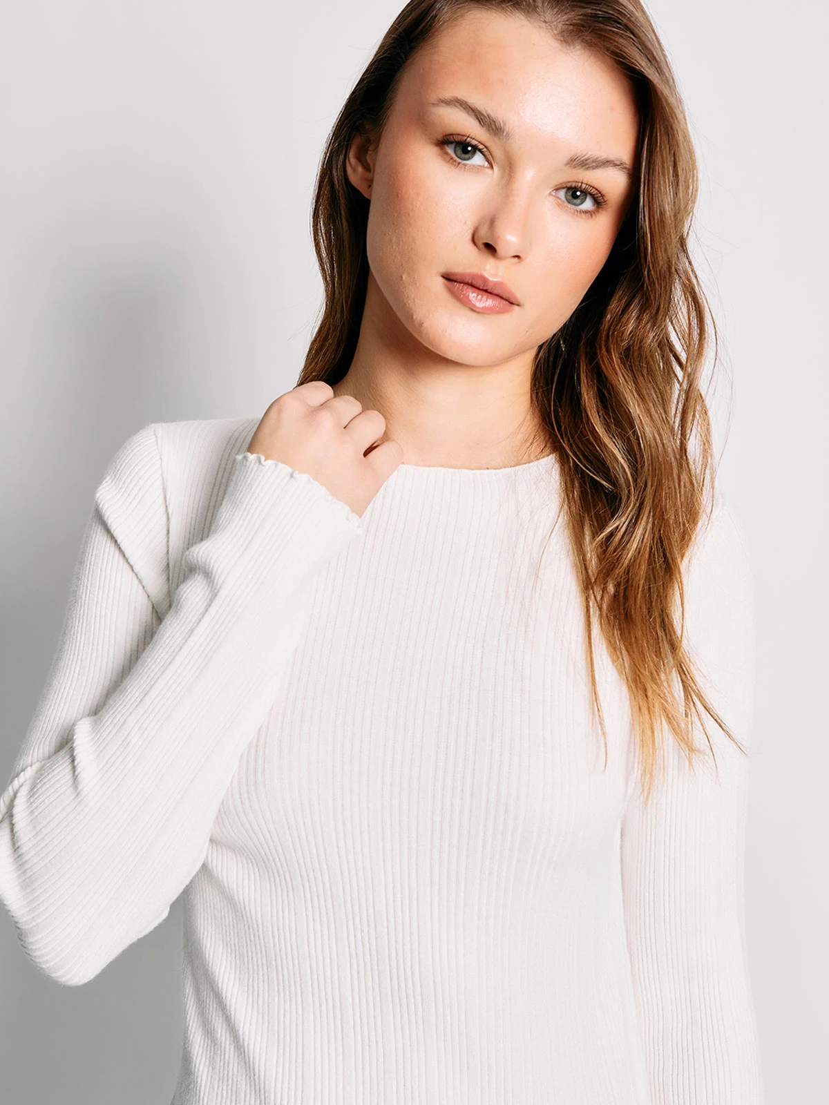 POLERA MUJER INDEX MANGA LARGA TEJIDO - 3
