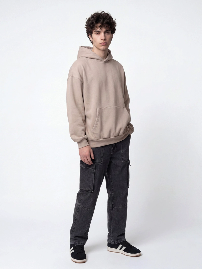 POLERÓN HOMBRE INDEX ALGODÓN GORRO LAVADO OVERSIZE - 3