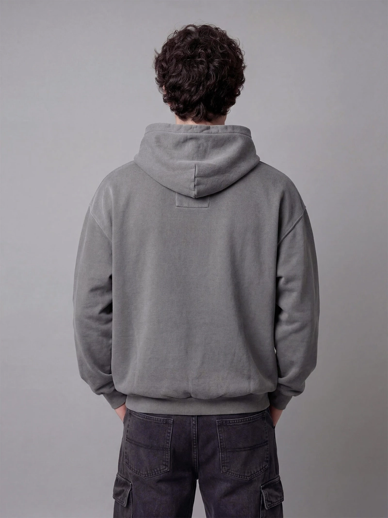 POLERÓN HOMBRE INDEX ALGODÓN GORRO LAVADO OVERSIZE - 2