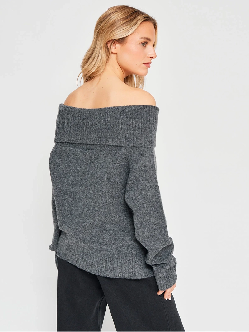 SWEATER MUJER INDEX MANGA LARGA HOMBRO DESCUBIERTO - 2